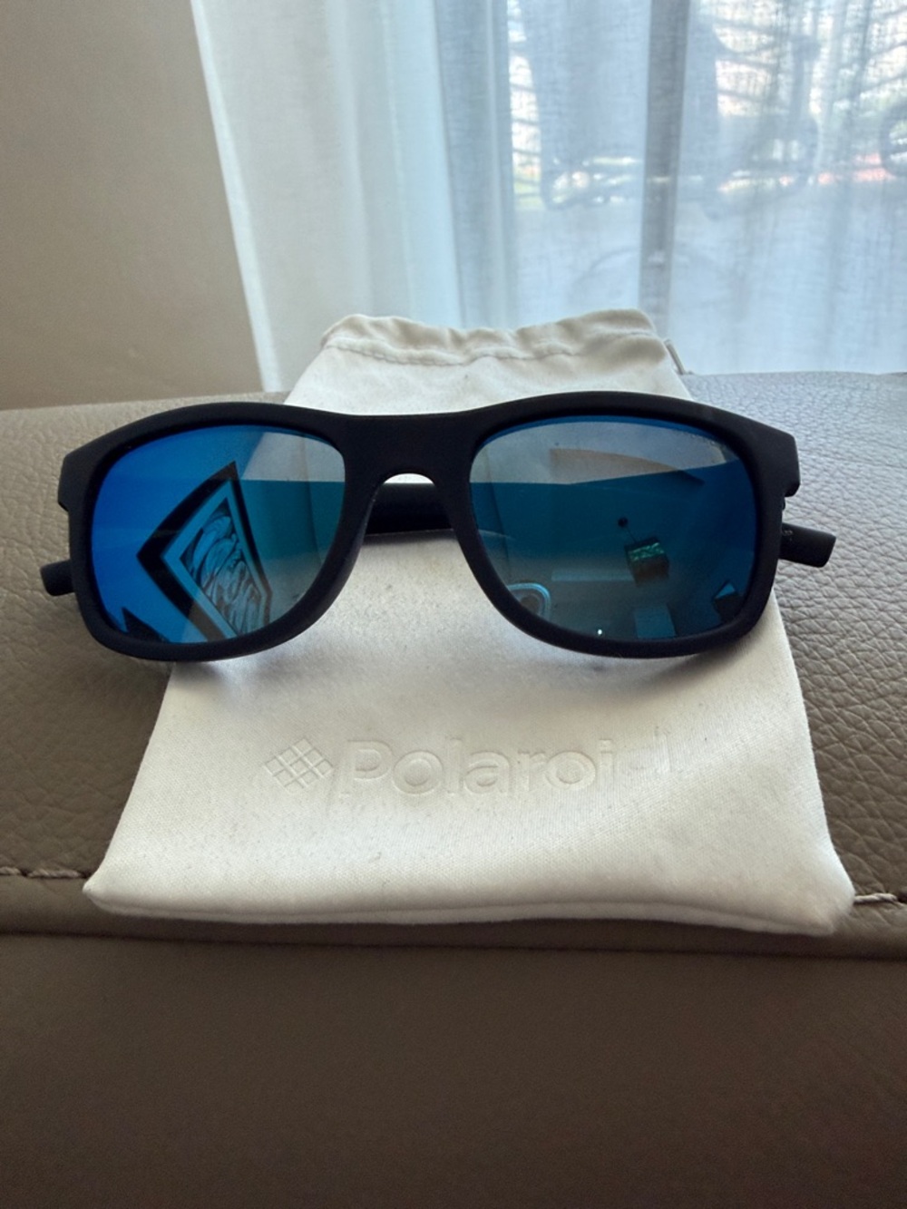 Polaroid kids Navy Blue Frame Sunglasses with Blue Mirrored Lenses